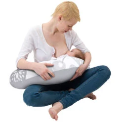 BabyMoov Coussin D’allaitement Doomoo – Flower/Argent -Babymoov PREUYI NoColor 3 X
