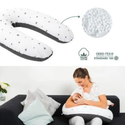 BabyMoov Coussin D’allaitement Doomoo – Étoiles/Gris 7 BabyMoov Coussin D’allaitement Doomoo – Étoiles/Gris -Babymoov PREWFE NoColor 3 X