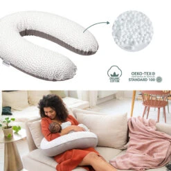 BabyMoov Coussin De Maternité Doomoo Buddy - Risotto Taupe -Babymoov PRF0TU NoColor 3 X
