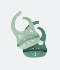 BabyMoov Lot De 2 Bavoirs Bébé En Silicone BIB'ISY