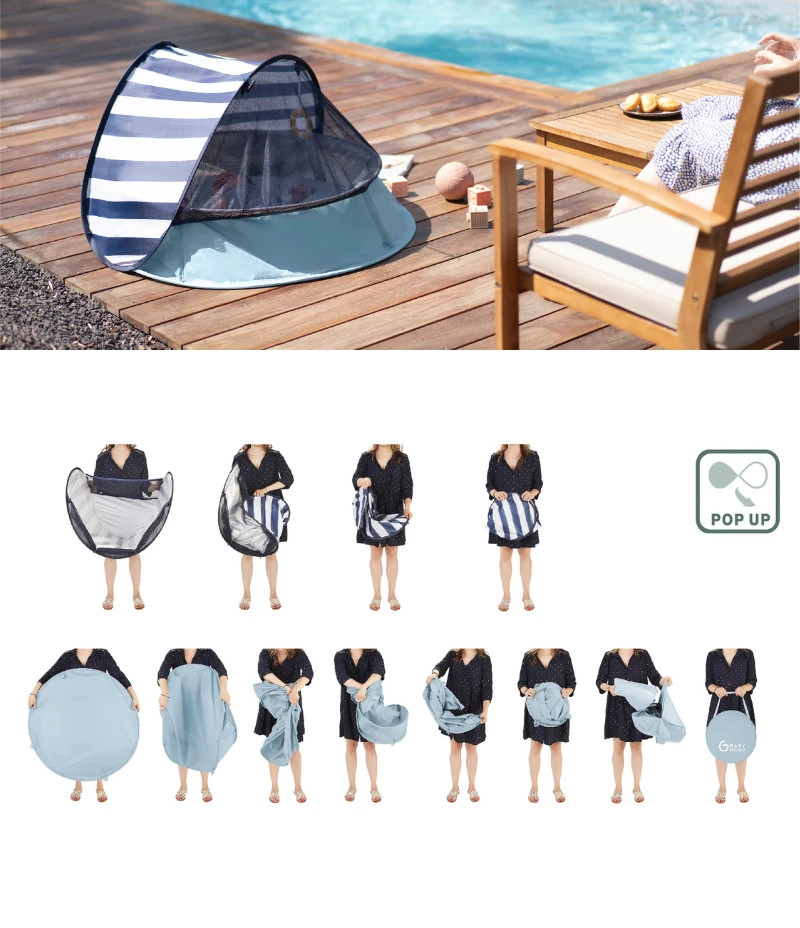 BabyMoov Parc De Jeux Et Piscine Pour Bébé Anti-UV - Aquani Marinière 8 BabyMoov Parc De Jeux Et Piscine Pour Bébé Anti-UV - Aquani Marinière – Image 7