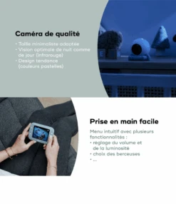 BabyMoov Babyphone Vidéo Sans Fil - YOO Roll -Babymoov babyphonevideoyoorollautonomefonctionnel