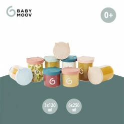 BabyMoov Lot De 9 Pots De Conservation En Verre Isy Bowls - 6 X 250 + 3 X 120 Ml -Babymoov bm050178878 2