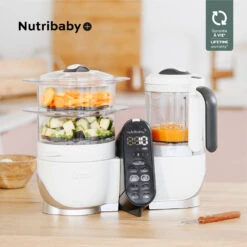 BabyMoov Pack Robot Nutribaby+ Blanc + Contenant Isy Inox 11 BabyMoov Pack Robot Nutribaby+ Blanc + Contenant Isy Inox -Babymoov bm056081113 2