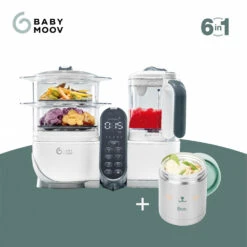 BabyMoov Pack Robot Nutribaby+ Blanc + Contenant Isy Inox 12 BabyMoov Pack Robot Nutribaby+ Blanc + Contenant Isy Inox -Babymoov bm056081113 3