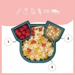 BabyMoov Assiette Compartimentée En Silicone Isy Chien Bleu -Babymoov bm056174030 2