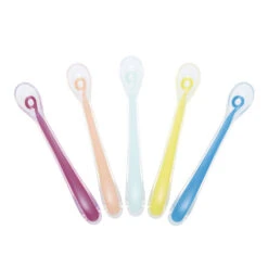 BabyMoov Lot De 5 Cuillères 1er âge Silicone Baby Spoons