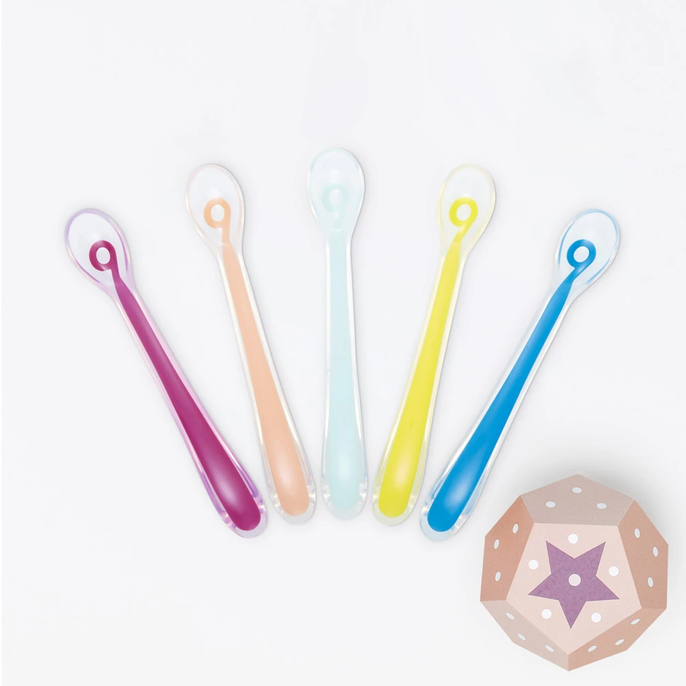 BabyMoov Lot De 5 Cuillères 1er âge Silicone Baby Spoons 4 BabyMoov Lot De 5 Cuillères 1er âge Silicone Baby Spoons – Image 2