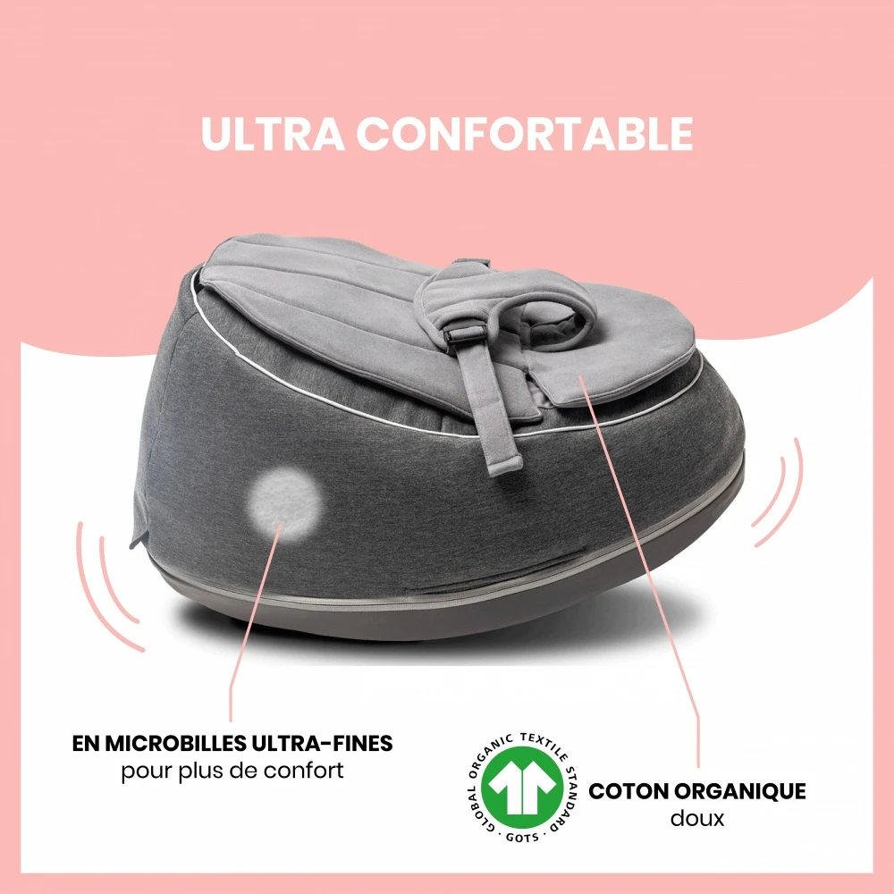 BabyMoov Transat Bébé Doomoo Seat'n Swing Grey 5 BabyMoov Transat Bébé Doomoo Seat'n Swing Grey – Image 3