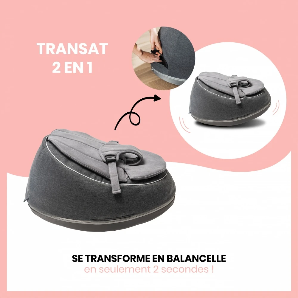 BabyMoov Transat Bébé Doomoo Seat'n Swing Grey 6 BabyMoov Transat Bébé Doomoo Seat'n Swing Grey – Image 4